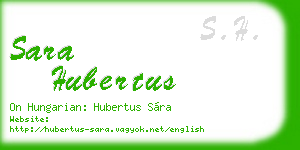 sara hubertus business card